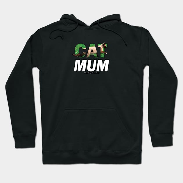 cat mum - siamese oil painting word art Hoodie by DawnDesignsWordArt